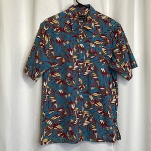 Roberta Oaks Aloha Shirt Colorful Flowers Mens XL Short Sleeve Made In Hawaii
